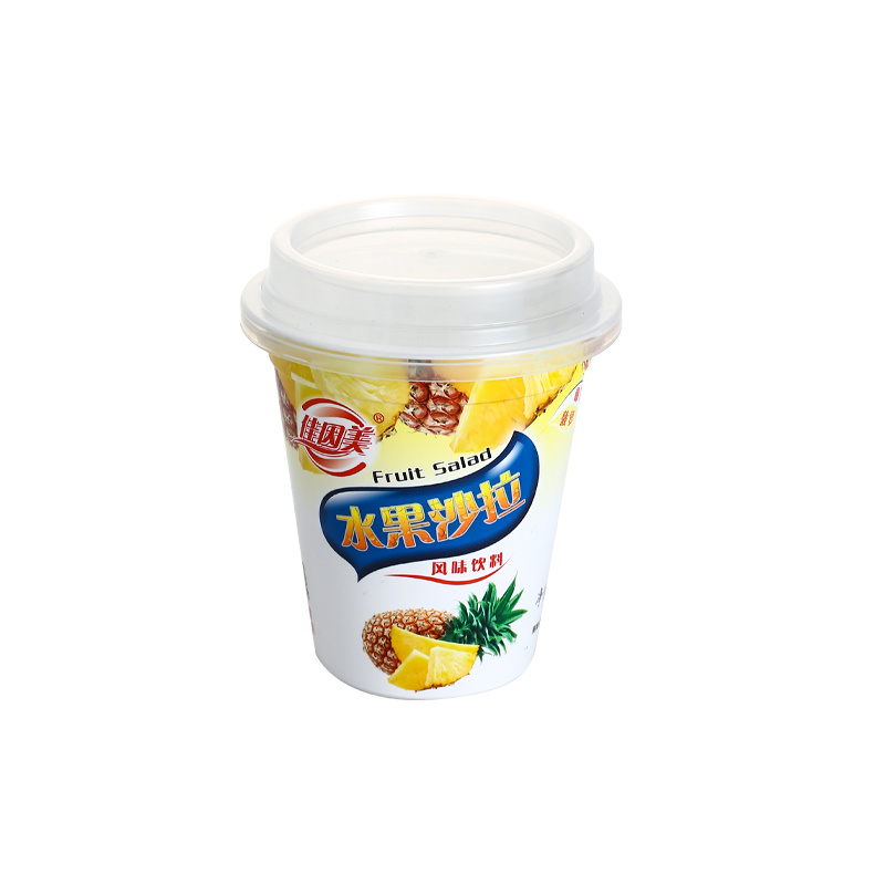 9oz/280ml fruit salad PP plastic juice cups with lid