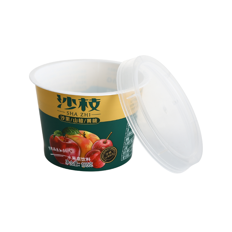 6oz/200ml flat lid PP plastic pudding dessert cups