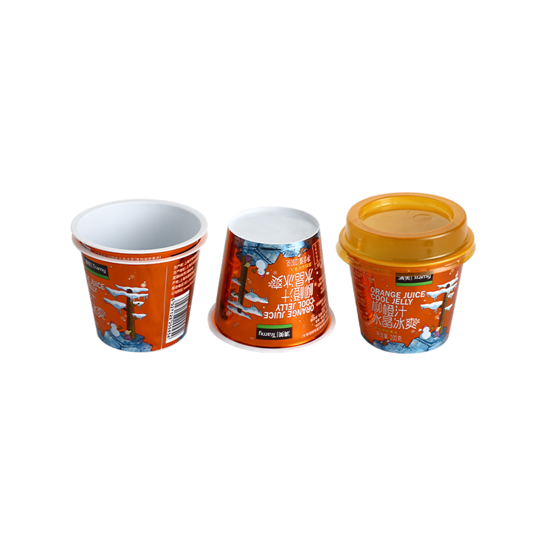 6oz/200ml PP plastic chocolate cups with colored clear flat lids